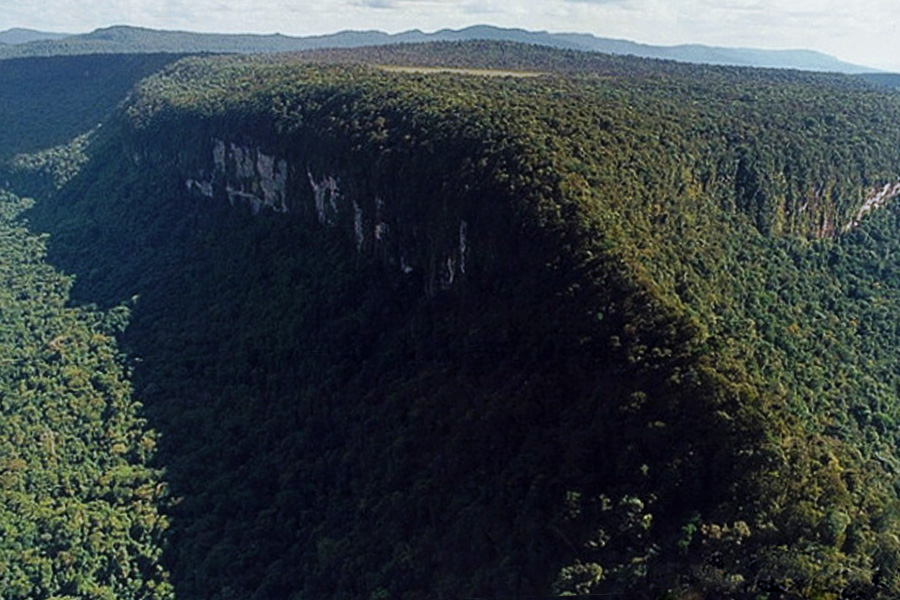 Aerial view of Mount Caburaí