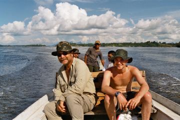 Peter Rohmer travelling on the Rio Negro